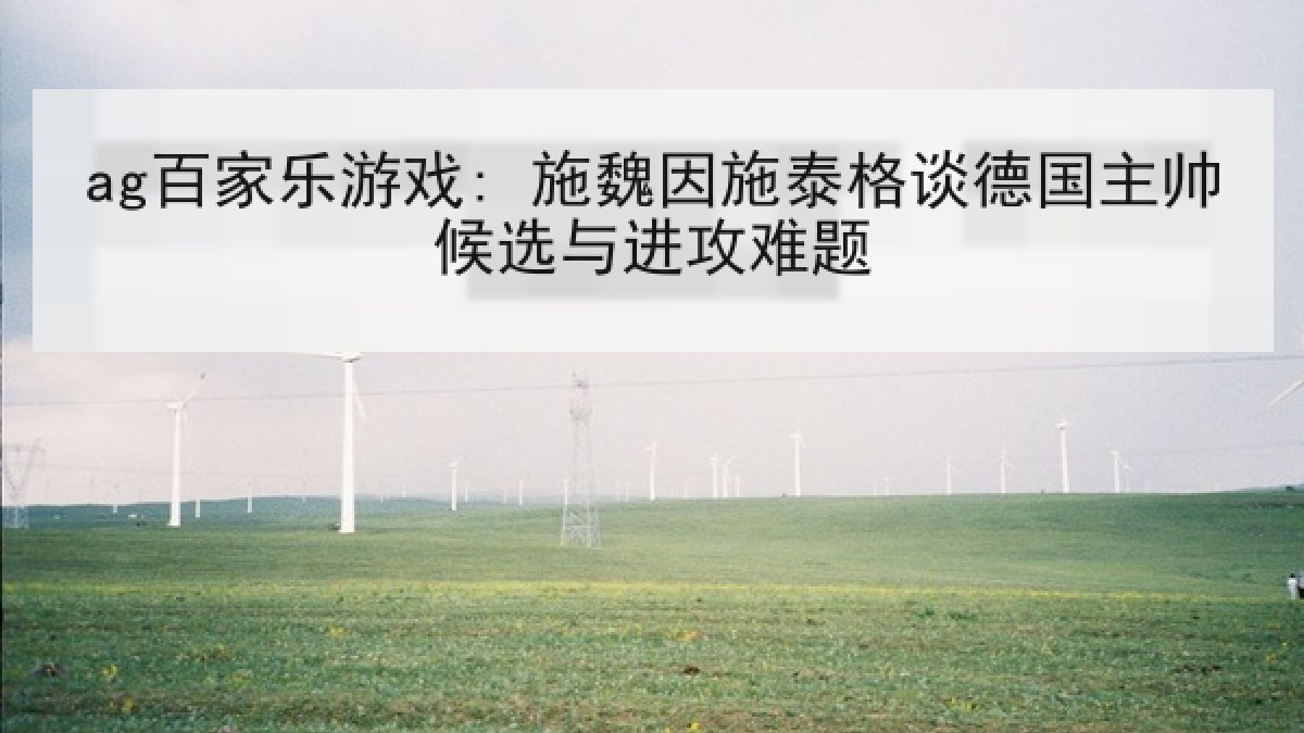 ag百家乐游戏: 施魏因施泰格谈德国主帅候选与进攻难题 ag百家乐游戏: 施魏因施泰格谈德国主帅候选与进攻难题